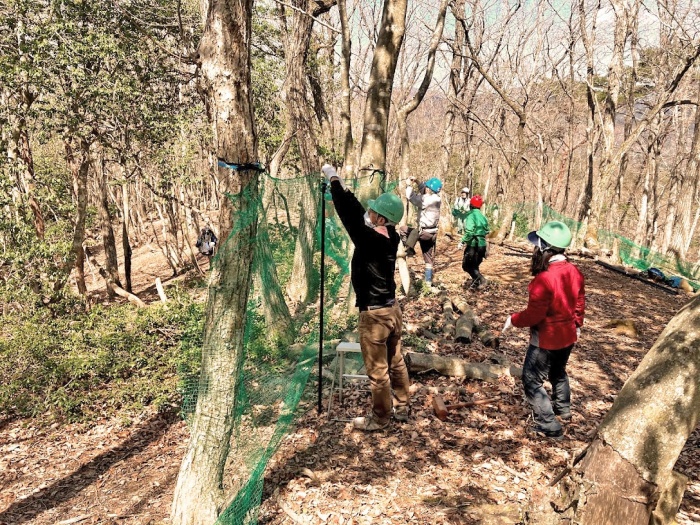 シカよけ柵設置