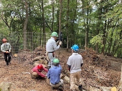 獣害防止柵の設置