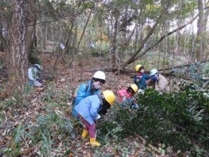 家族全員での伐採木処理