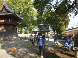 第46回斑鳩寺清掃