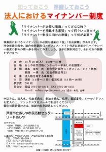 知っておこう　準備しておこう　法人におけるマイナンバー制度