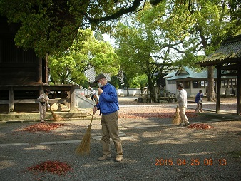 斑鳩寺清掃活動:毎月第4土曜日8:00～9:00