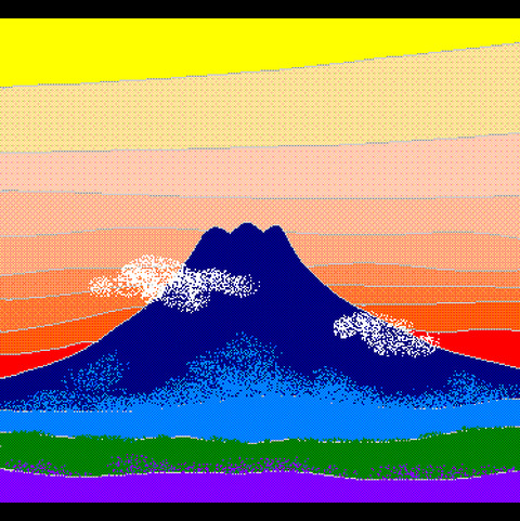 色の造り方・使い方と富士山を描く